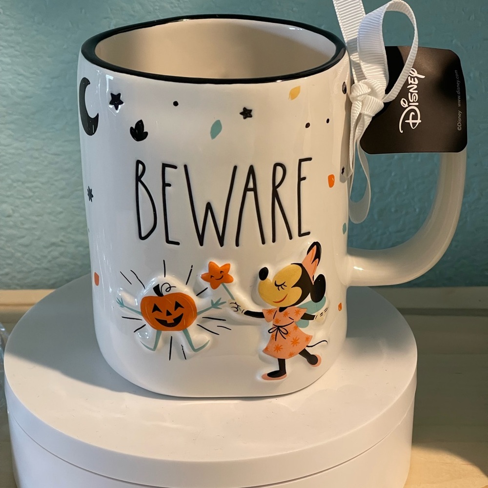 Disney Rae Dunn Disney Fairy Minnie Mouse BEWARE Halloween Mug